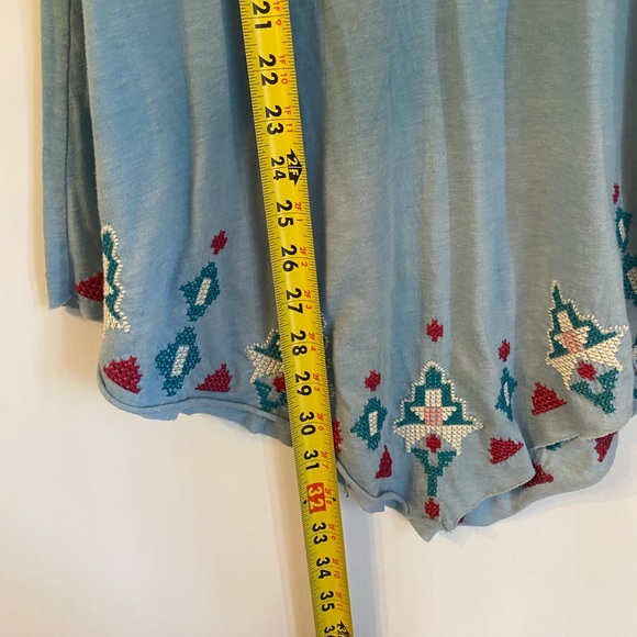 Johnny Was Tunic Top Aztec Southwestern Embroidered Boho Festival - Picture 9 of 9